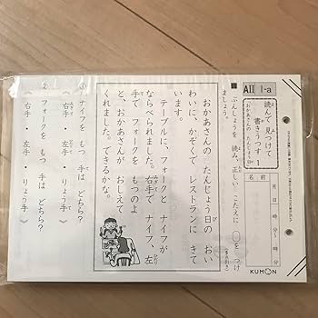 Amazon.co.jp: 公文くもん国語プリントA2 200枚 終了テスト付き